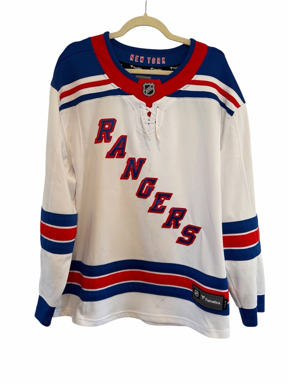 Fanatics Blue, White & Red New York Hockey Jersey